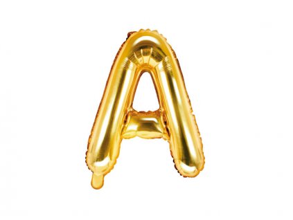 Zlatý nafukovací balónek písmeno A