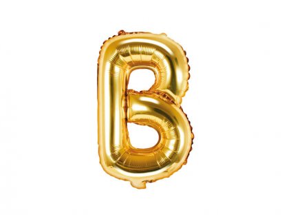 Zlatý nafukovací balónek písmeno B