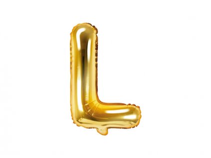 Zlatý nafukovací balónek písmeno L