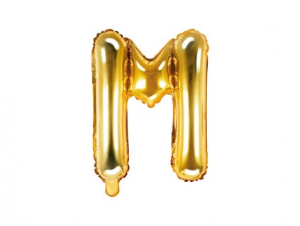 Zlatý nafukovací balónek písmeno M