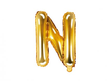 Zlatý nafukovací balónek písmeno N