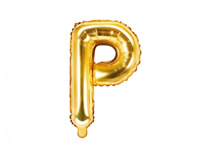Zlatý nafukovací balónek písmeno P