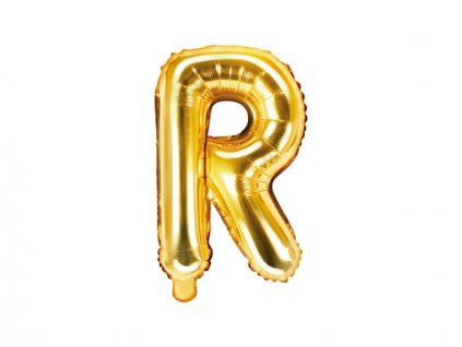 Zlatý nafukovací balónek písmeno R
