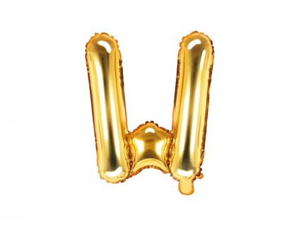 Zlatý nafukovací balónek písmeno W