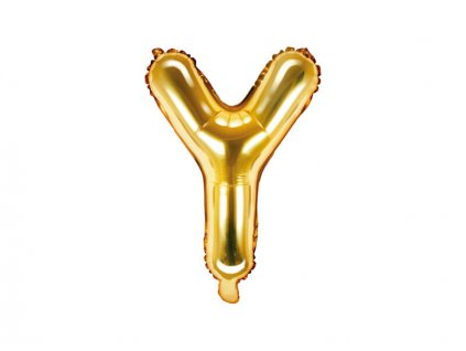 Zlatý nafukovací balónek písmeno Y