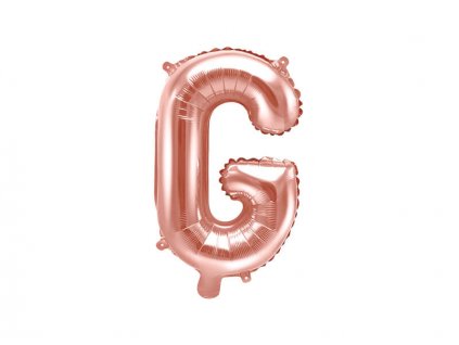 Růžově zlatý nafukovací balónek písmeno G