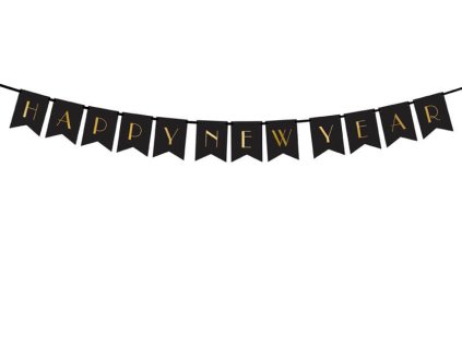 Baner s nápisem happy new year