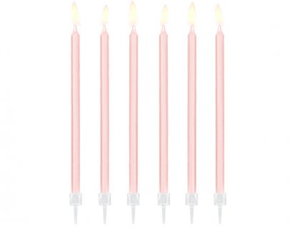 Narozeninové svíčky na dort světle růžové