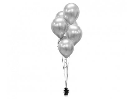 Lesklý nafukovací balónek stříbrný