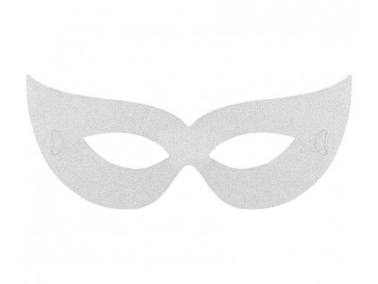 Stříbrná papírová maska