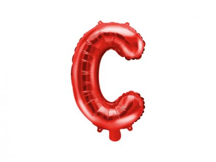 Červený fóliový balónek písmeno C 