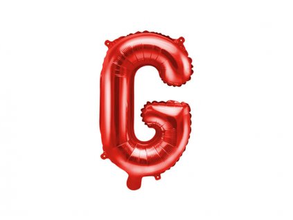Červený fóliový balónek písmeno G