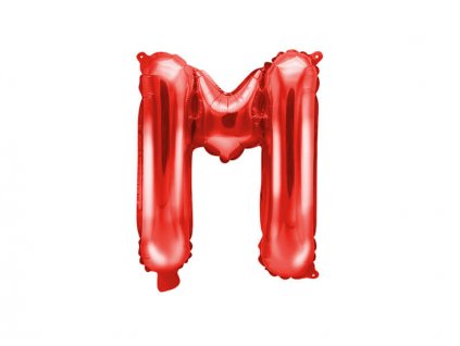 Červený fóliový balónek písmeno M 