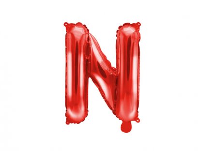 Červený fóliový balónek písmeno N