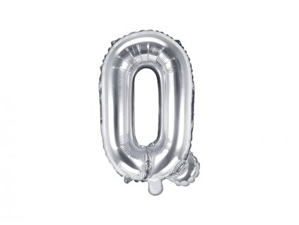 Fóliový balónek písmeno Q, stříbrná