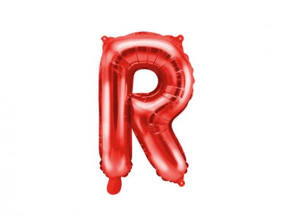 Červený fóliový balónek písmeno R