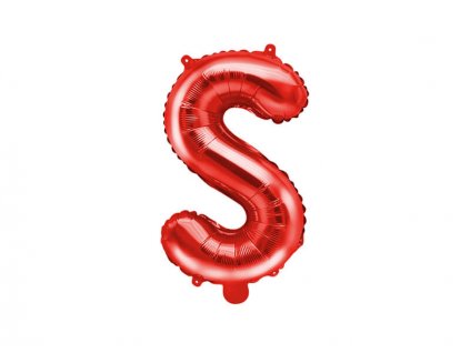 Červený fóliový balónek písmeno S