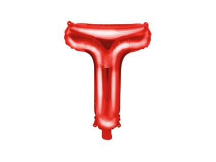 Červený fóliový balónek písmeno T