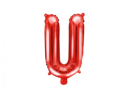 Červený fóliový balónek písmeno U
