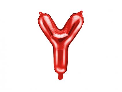 Červený fóliový balónek písmeno Y