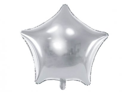 Fóliový balónek ve tvaru hvězda stříbrná