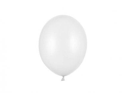 Metalický nafukovací balónek v bílé barvě