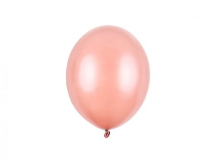 Metalický nafukovací balónek v růžovo zlaté barvě