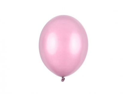 Metalický nafukovací balónek v růžové barvě