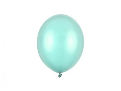 Metalický nafukovací balónek v mintové barvě