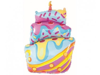 Fóliový balónek, narozeninový dort,