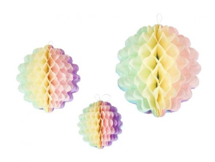 Honeycomb, barevný, 3ks (15cm, 22cm, 29cm)