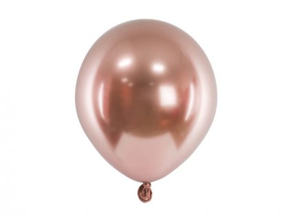 Lesklý balónek 12 cm, růžové zlato