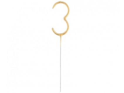 Prskavky ve tvaru čísla "3"