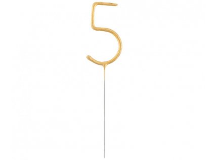 Prskavky ve tvaru čísla "5"