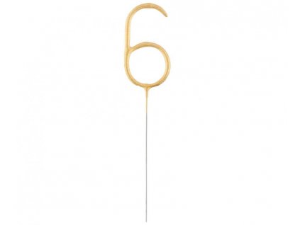 Prskavky ve tvaru čísla "6"