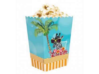Krabičky na popcorn s motivem havaj