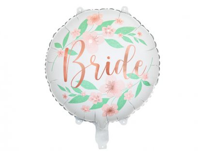 balonek na rozlucku se svobodou s napisem bride
