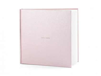 Svatební kniha hostů perleťová pudrově růžová