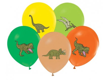 Balónky s potiskem dinosaurů