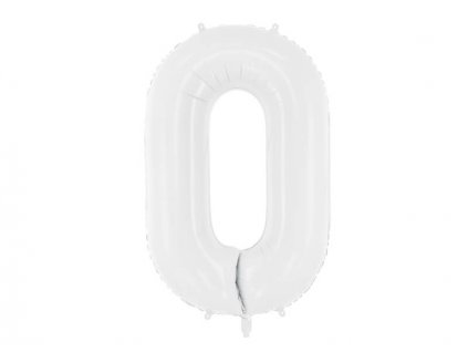 Balónek číslo 0 v bílé barvě