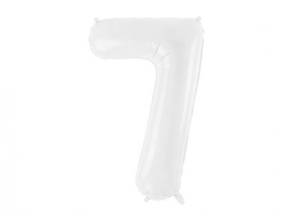Balónek číslo 7 v bílé barvě