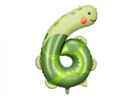 Fóliový balónek číslo 6 ve tvaru Želvy