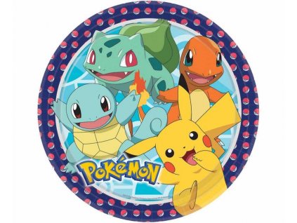 Papírové talířky, Pokémon, 22,8cm, 8ks