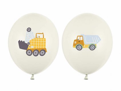 Balónky s potiskem stavebních aut