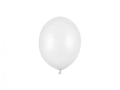 Metalický balónek 12cm bílý