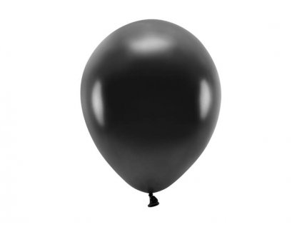 Černý ekologický nafukovací balónek, metalický