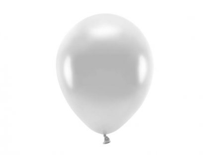 Stříbrný ekologický nafukovací balónek, metalický