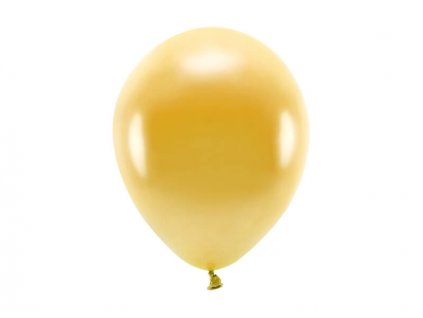 Zlatý ekologický nafukovací balónek, metalický