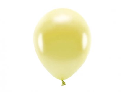Světle zlatý ekologický nafukovací balónek, metalický