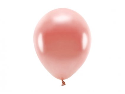 Růžově zlatý ekologický nafukovací balónek, metalický